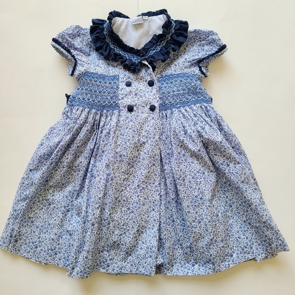 Pepa London Other - Pepa London Smocked Blue Floral Dress